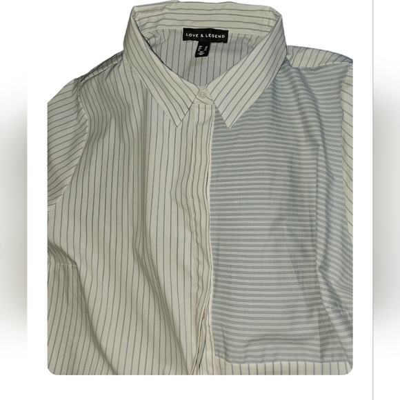 Love & Legends PLUS Size 20 NWT Extra Long Back Knot Tie Pin Stripe Color Block - Picture 5 of 9